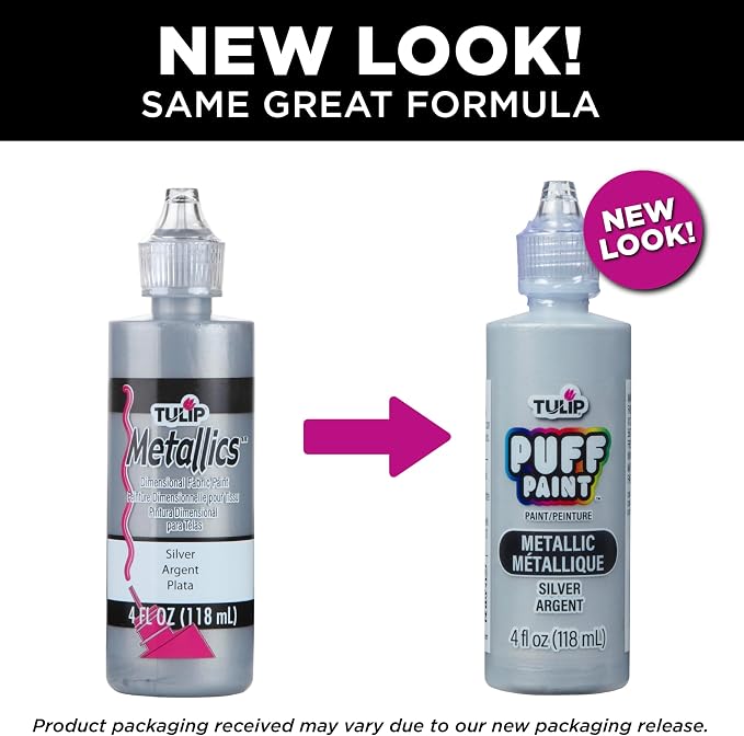 Tulip Puff Fabric Paint Metallic Finish, Permanent Craft Paint - Image 6