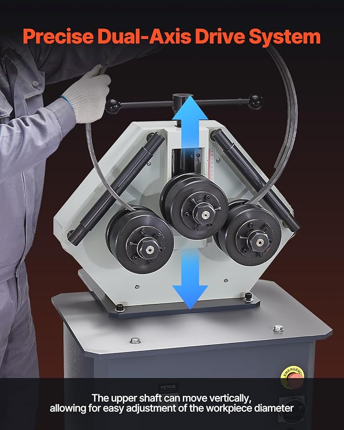 VEVOR 750W Electric Roll Bending Machine, 3-Roller