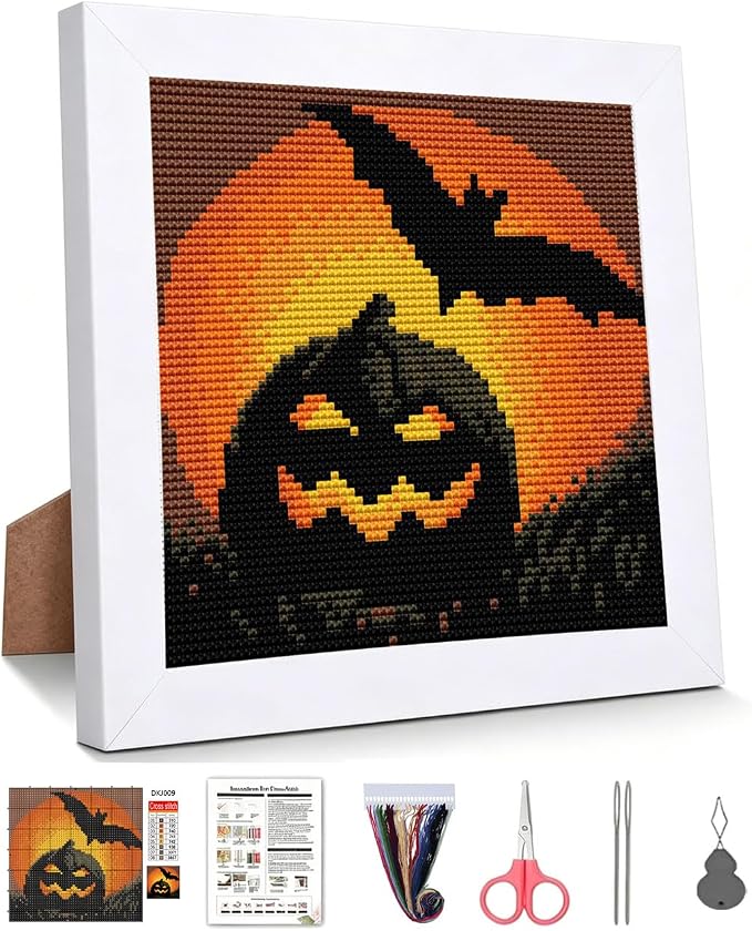 WUSARPLY Halloween Stamped Cross Stitch Kits by WUSARPLY