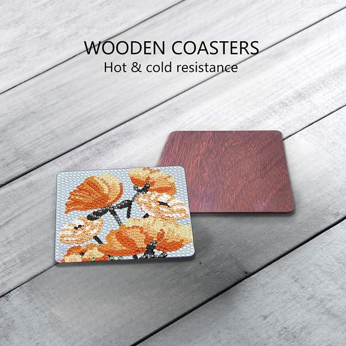Bulerrylulu 6 Pcs Diamond Painting Coasters Kits - Image 6