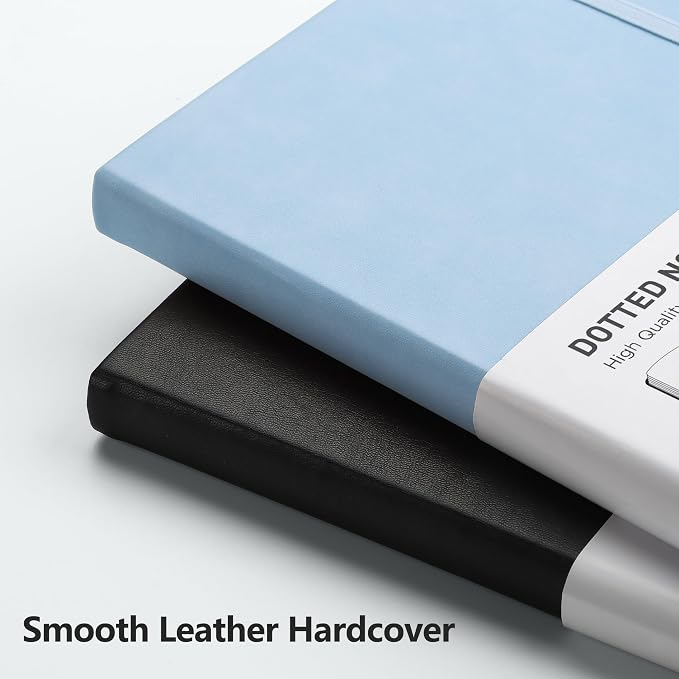 RETTACY Dotted Journal Notebook, 192 Pages, A5 Medium Size | Leather Hardcover - Image 4
