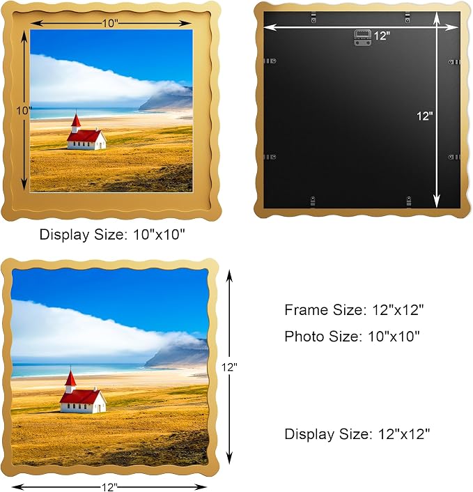 12x12 Wavy Picture Frame With Mat - Image 3