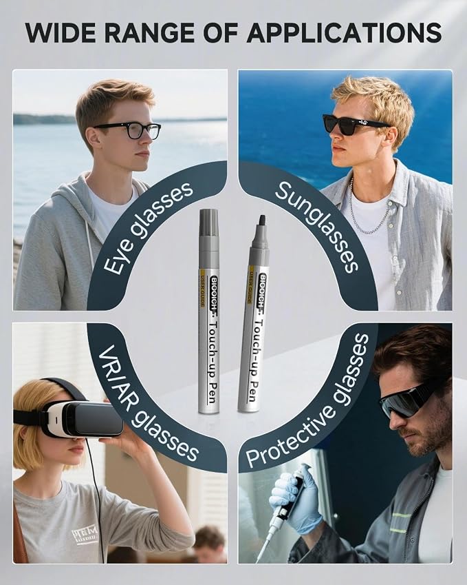 Matte Black Eyeglass Frame Touch Up Paint Pen, All-in-One Touch Up Kit - Image 6