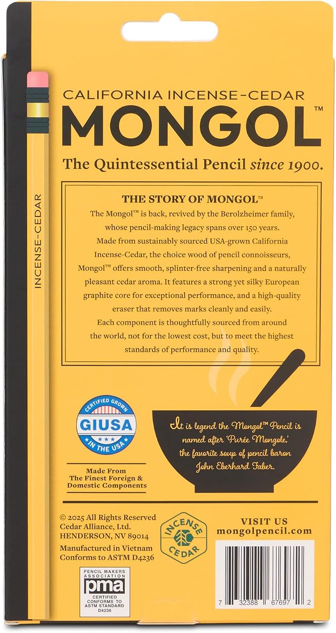 Mongol Classic Incense Cedar #2 Pencil - Image 5