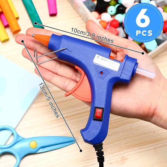 Zhengmy 6 Pcs Mini Glue Gun Crafts Hot Melt Guns Low Temp Glue - Image 2