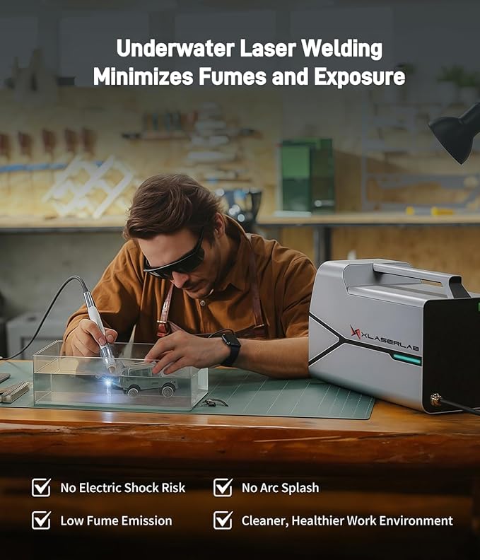 X1pro 700W Laser Welding Machine – 6-in-1 Handheld Fiber Laser Welder for Welding, Cutting, Cleaning, Rust Removal, Underwater Welding & CNC Retrofit – Equipped with Auto Wire Feeder