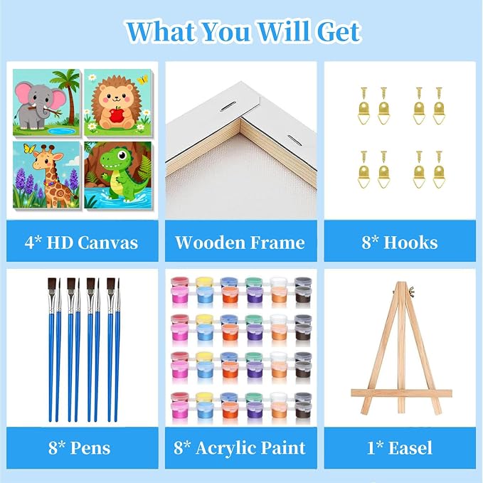 Arttoplus 4 Pack Paint by Numbers Kit - Image 6