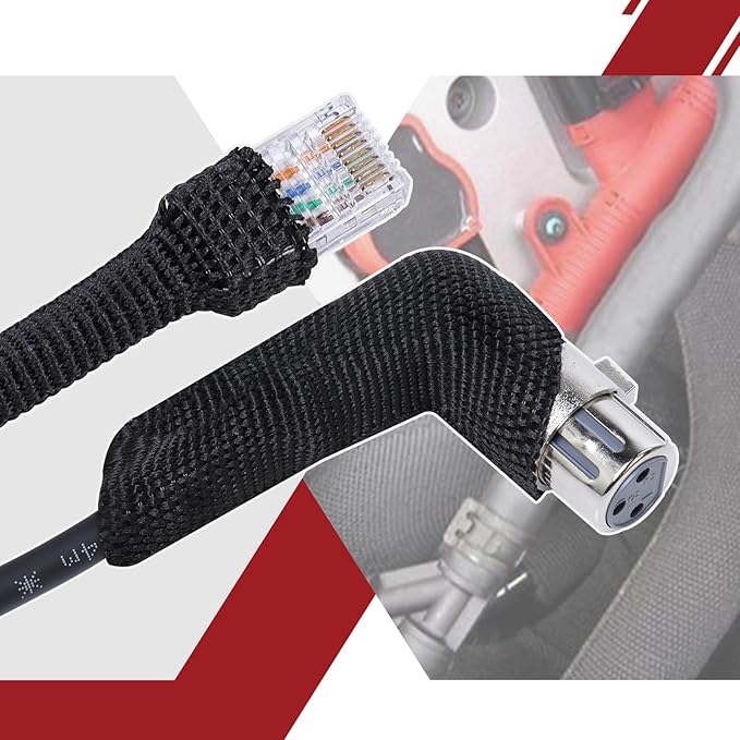 2 in 1 Heat Shrink Braided Sleeving 1/2 inch Cloth Wiring Harness Loom Abrasion Resistant Sleeve for Protection Cable/Sheath (12mm ID-29ft)