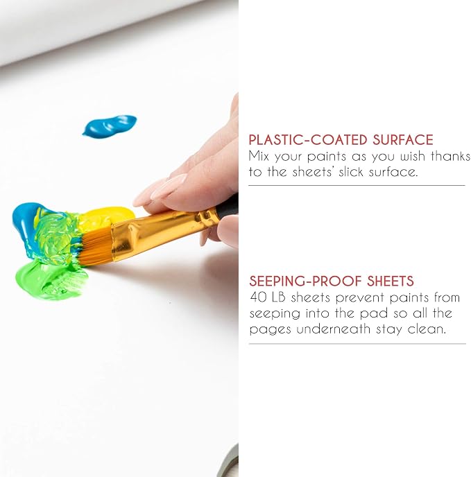 Zenacolor - Paper Palette Pad - 50 Removable and Disposable Sheets - Image 4