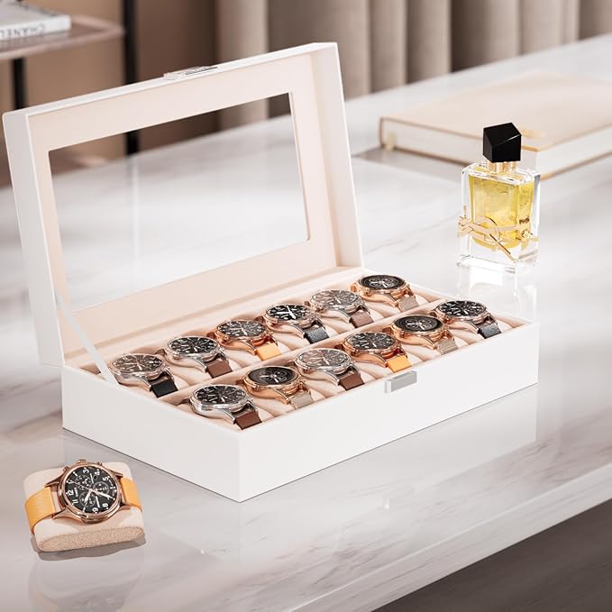 ProCase Watch Box Organizer, 12 Slot Watch Display Case - Image 2