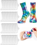 Chicingyou White Cotton Socks for Tie Dye Painting Graffiti White Crew Ankle by Chicingyou