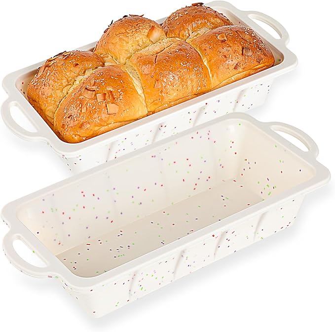 Vinino 2 Pack XLarge Nonstick Silicone Loaf Pans 12.5 x 5.5'' by VININO