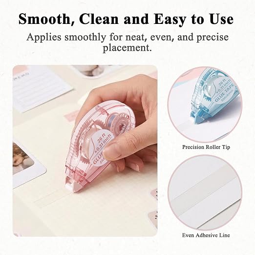 MARCADORUS Glue Tape Roller, 6 Pack Double Sided Tape Roller - Image 3