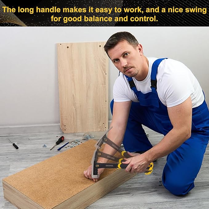 22 oz Straight Rip Claw with Fiberglass Handle, Drop Forged One Piece Claw Hammer, All Purpose Hammer, Smooth Face, Shock-Absorbing Grip