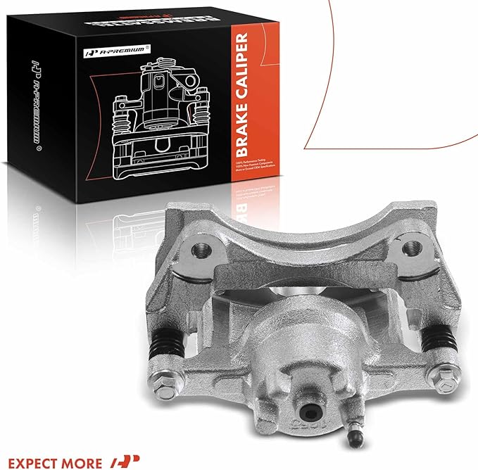 A-Premium Disc Brake Caliper Assembly with Bracket Compatible with Chrysler, Dodge and Jeep Models - Compass/Patriot 2007-2017, 200 2011-2014, Sebring, Cirrus, Avenger, Caliber - Front Driver