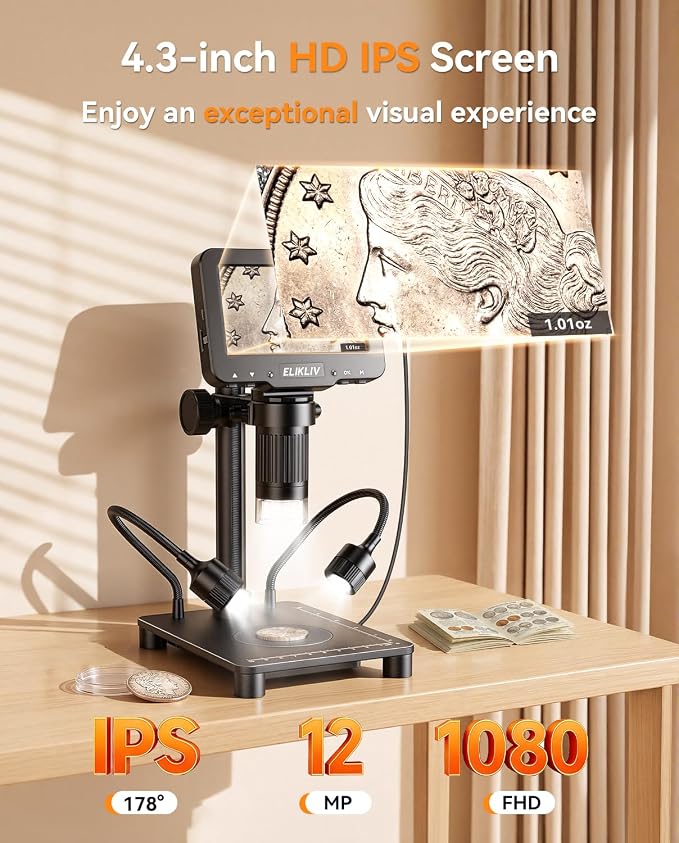 Elikliv Microscope with Weighing Scale, Digital Magnifier - Image 4