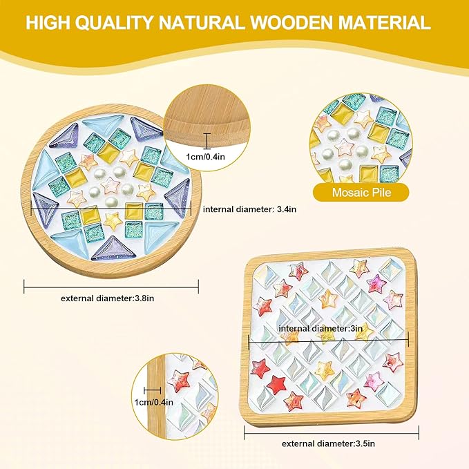 WATHFKCU 4 Sets DIY Glass Mosaic Tiles - Image 3