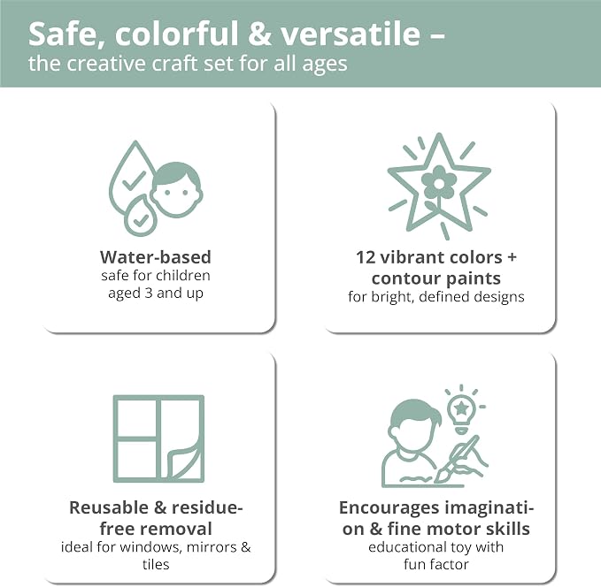 Window Paint Set 4 Seasons – Stained Glass Paint Kit - Image 4