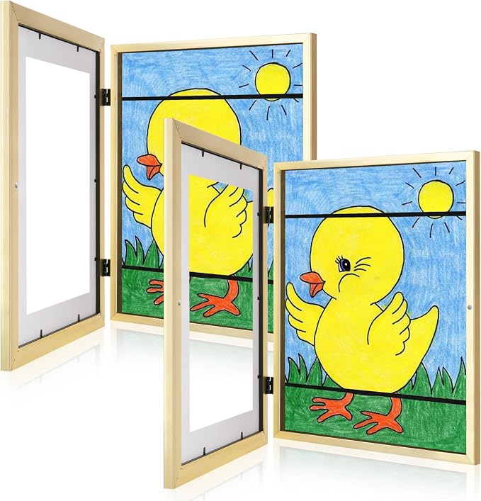 Kids Art Frames, 10x12.5 Front Opening Kids Artwork Frames Changeable, Displays by GULETHUN