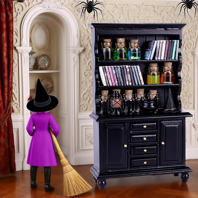 Celltestria 56 Pcs Halloween Miniatures Decorations 1:12 Scale Magic House - Image 4