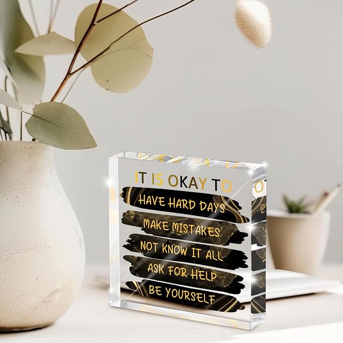 "It's Okay..." Motivational Decor, Inspirational Desk Accessories - Image 6
