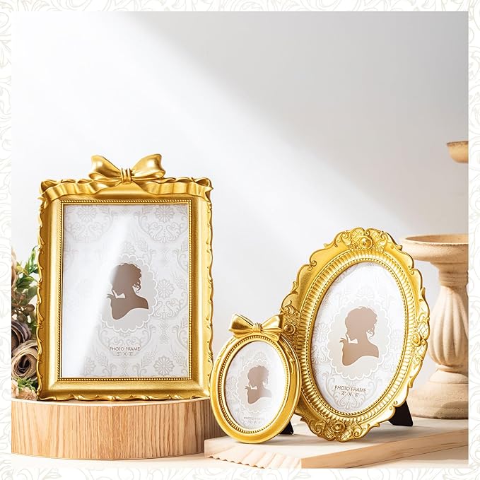 Vicenpal 6 Pcs Tiny Picture Ornate Frames 2.5 x 3.5, 4 x 6, 5 x 7 Inch Small - Image 2