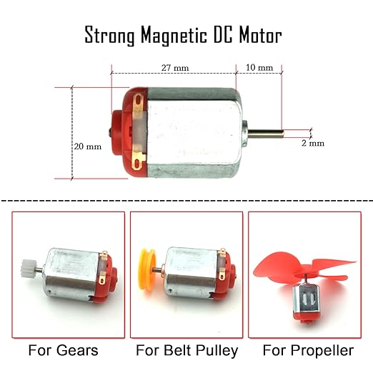 EUDAX 6 Set DC Motors Kit, Mini Electric Hobby Motor 3V -12V 25000 RPM Strong - Image 3
