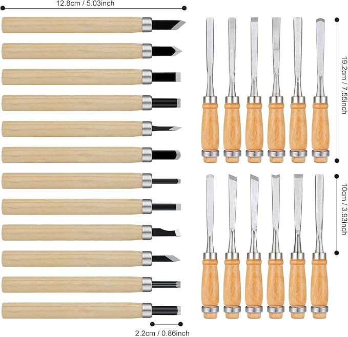 Calary 24Pcs Wood Carving Chisel Set - Image 2