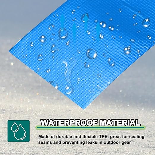 PATIKIL Awning Repair Tape 8m x 8cm Waterproof Canvas Tape High Adhesive Tear Repair Patch Kit for PVC Tarpaulin Tent Awning Fabric RV Sail Boat Cover, Blue (3.15" x26.24ft)