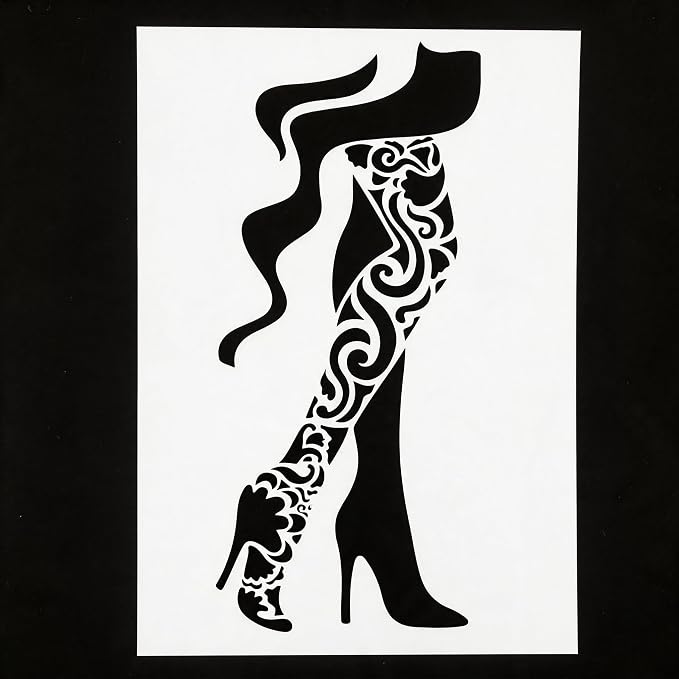 TIAMECH A4 Reusable High Heel Shoes Stencil - Image 2
