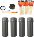 Emergency Fire Starter | Windproof & Waterproof Storm Matches with Waterproof Case & Wax Rope | Survival Gear for Camping, Hiking, Bushcraft, Bug Out Bag