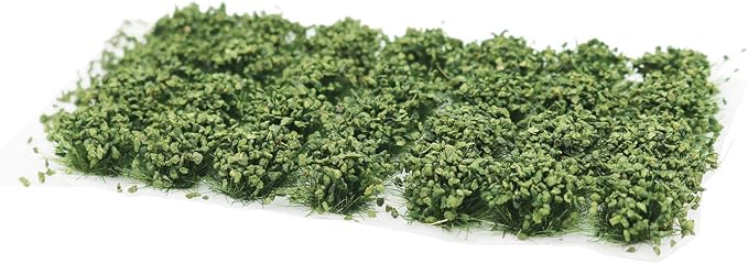 28 Pcs Green Bushy Tufts Lowland Shrubs Tuft Terrain Model Kit Static Scenery by Warmtree
