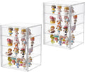 4 Tiers Clear Acrylic Display Case, Plastic Storage Bins by beehomay