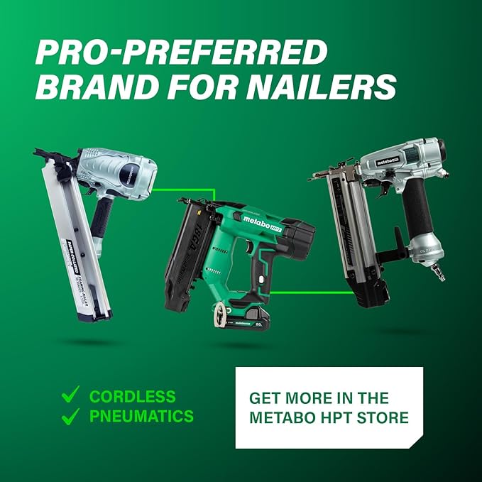 Metabo HPT Framing Nailer | High Grade Aluminum Magazine | Tool-less Depth Adjustment | Pneumatic | Framing Nails 2-Inch to 3-1/4-Inch | Rafter Hook | NR83A5(Y)