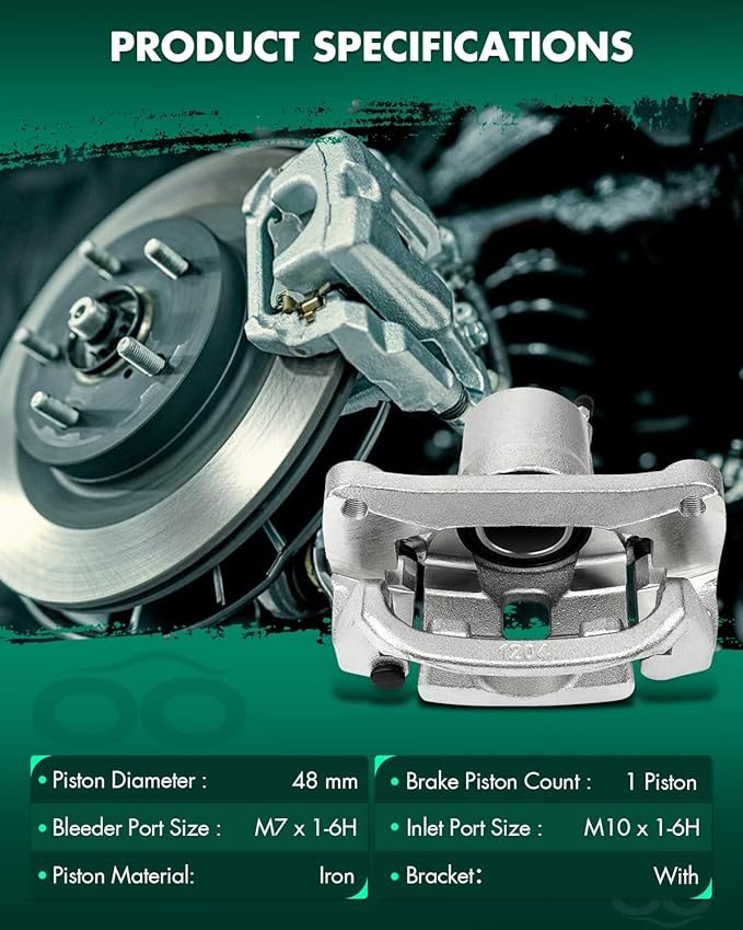 SCITOO Rear Left+Right Brake Calipers With Bracket 19B3277 19B3276 Compatible For Toyota Sequoia 2008-2017 For Toyota Tundra 2007-2017