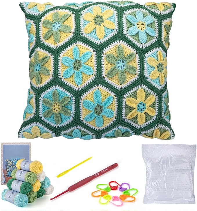 Noocro Crochet Kit for Advanced or Intermediate Beginner DIY Granny Square by Noocro