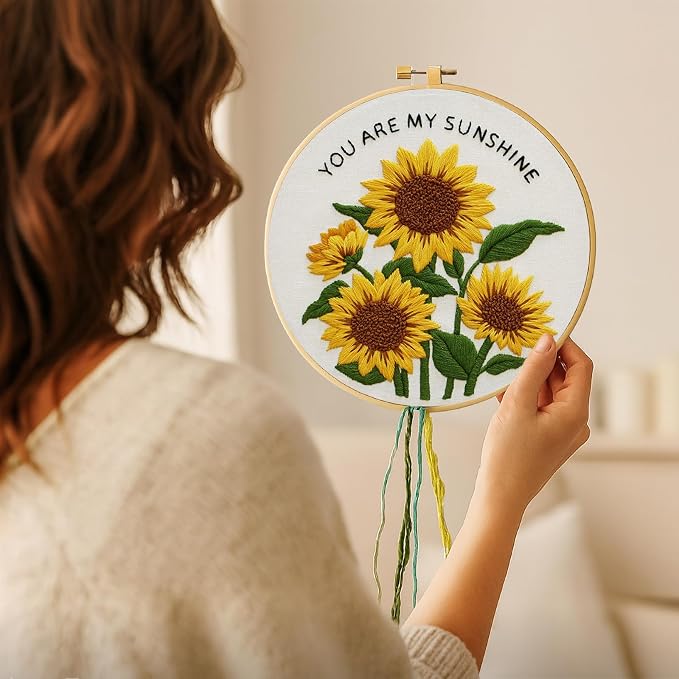 Nuberlic Sunflower Embroidery Kit - Image 2