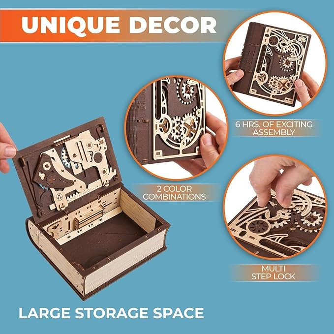 UGEARS Book of Secrets 3D Wooden Puzzles - Image 3
