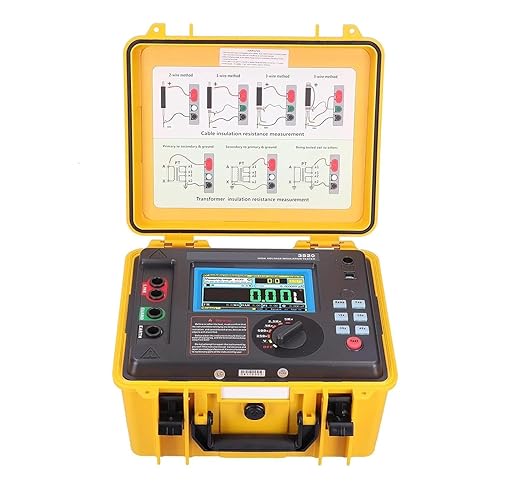 ETCR3520 Insulation Resistance Meter 5KV High Voltage Insulation Resistance Tester Multifunction PI DAR Ster RAMP DD Cap High Voltage Megohm Meter with Max Range 5KV 10TΩ 7mA