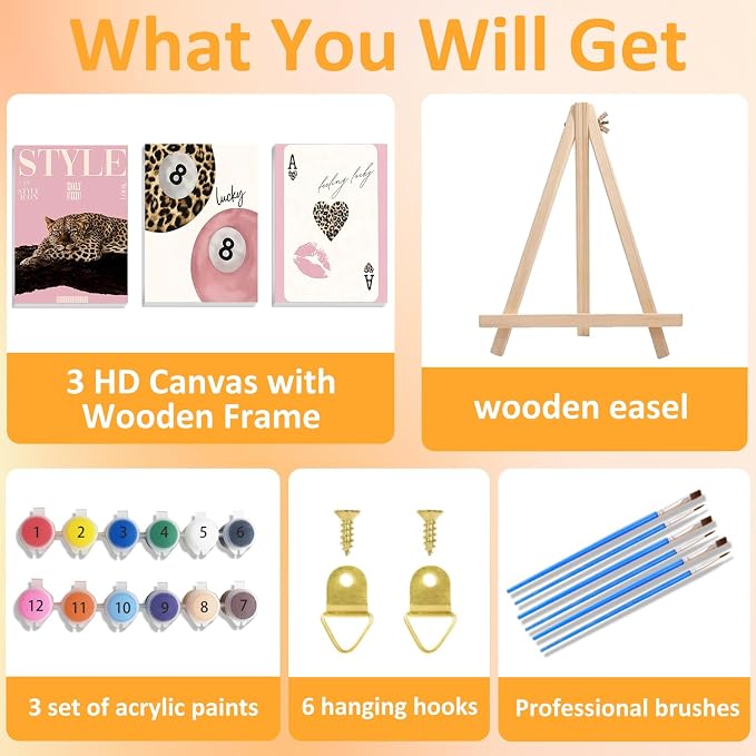 Mandun 3 Pack Paint by Numbers Kit - Image 4