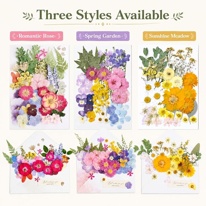 Real Dried Pressed Flowers for Crafts, Scrapbooking, Card Making, DIY - Image 7