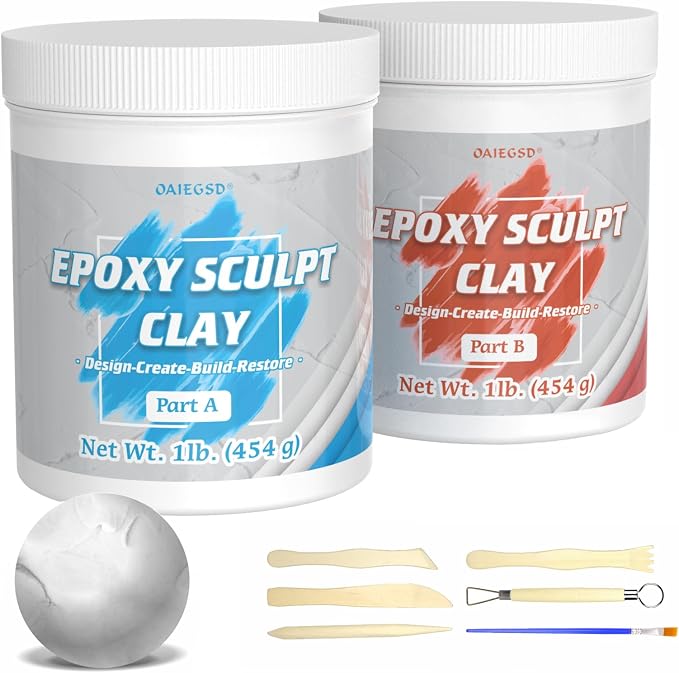 2 Pound White Epoxy Putty Sculpt Clay, 2 Part Modeling Compound by httpswwwOAIEGSD