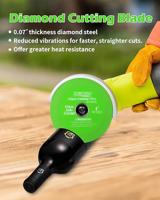 10 Pack Glass Cutting Disc for Angle Grinder, 4" X 7/8" Tile Diamond Cutting Disc, Ultra-Thin Glass Cutter Blade for Cutting and Grinding Jade, Crystal, Tile, Ceramic.