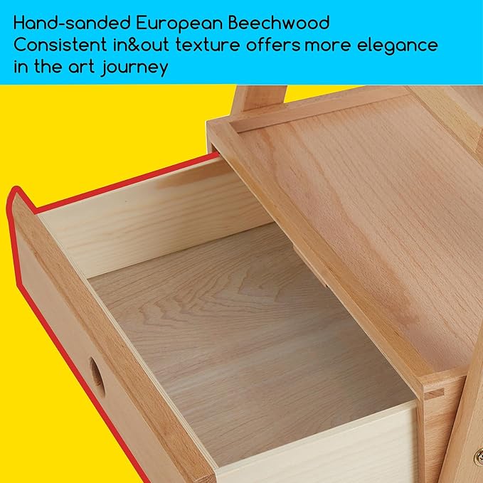 MEEDEN Painting Easel with Storage Drawer, Studio H-Frame Easel- Adjustable - Image 3