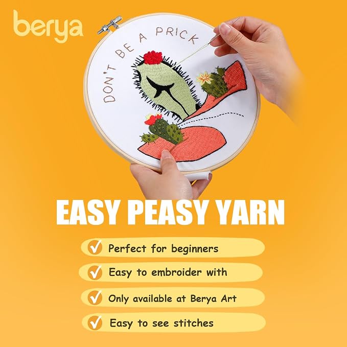 BERYA Funny Cactus Embroidery Kit - Image 6