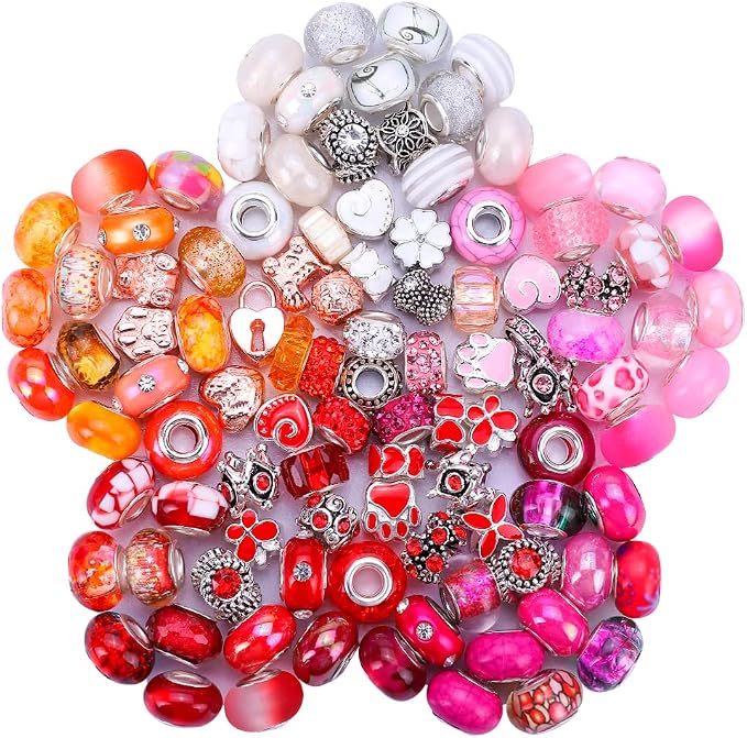 European Large Hole Spacer Charm Beads by VICTLOV