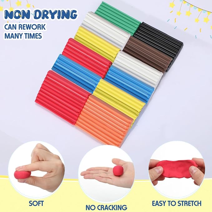 Syhood 144 Pieces Non Drying Modeling Clay 12.7lbs Modeling Clay - Image 3