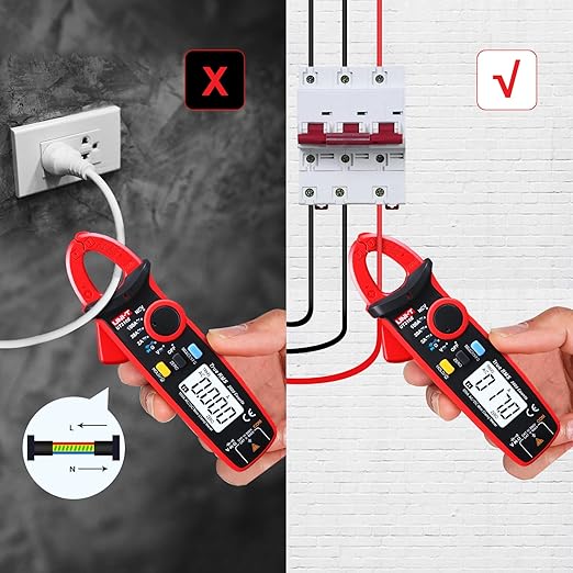 UNI-T UNI T UT210e Mini Digital Clamp Meter & Phillips Screwdriver, HVAC Tool AC DC Amp Clamp Meter Multimeter Tester Voltmeter Continuity Tester Capacitor Ohmmeter & Cross Screwdriver
