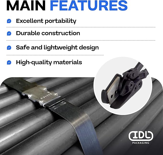 IDL Packaging H-410 Steel Strapping Cutter for up to 2" Width and 0.05" Thickness – Heavy-Duty Best in Class Tool with Long Handles