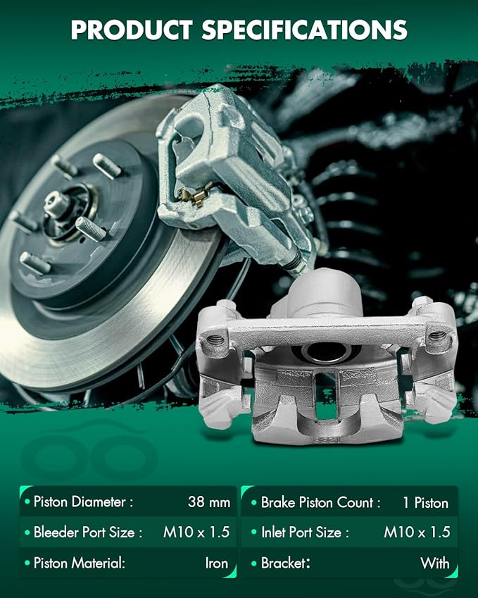 SCITOO 18B4644 Rear Left Disc Brake Caliper Assembly w/Bracket For Buick For Rendezvous,For Chevy For Venture,For Oldsmobile For Silhouette,For Pontiac For Aztek/For Montana